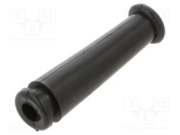 Strain relief; Ømount.hole: 8mm; Øhole: 5.6mm; PVC; black; L: 44mm