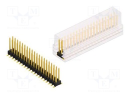 Connector: pin strips; pin header; male; PIN: 40; 2.54mm; SMT; 2x20