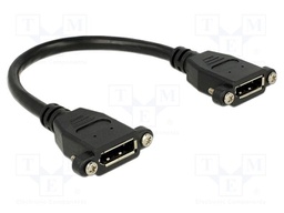 Cable; DisplayPort socket,both sides; DisplayPort 1.2; black