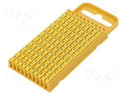 Markers for cables and wires; Label symbol: E; 4.3÷5.3mm; yellow