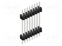 Connector: pin strips; pin header; male; PIN: 8; 1.27mm; THT; 1x8