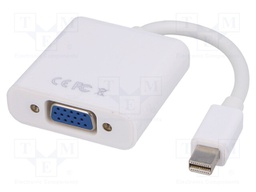 Adapter; D-Sub 15pin HD socket,mini DisplayPort plug; 0.15m