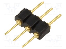 Connector: pin strips; socket; male; PIN: 3; THT; straight; 2.54mm