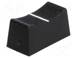 Knob: slider; Colour: black; 23x11x11mm; Mat: plastic