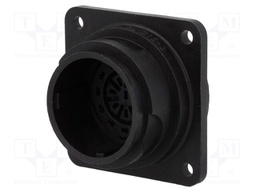 Connector: circular; socket; PIN: 20; male; w/o contacts