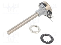 Potentiometer: shaft; single turn; 200kΩ; 200mW; THT; 6mm; metal