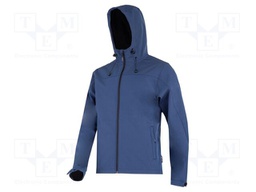 Soft-shell jacket; Size: L; navy blue; with a hood; 280g/m2