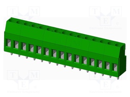 Connector: PCB terminal block; terminal; Plating: tinned; on PCBs