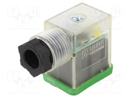 Connector: valve connector; plug; form B; 10mm; female; PIN: 3; 230V