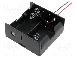 Holder; Leads: cables; Size: D,R20; Batt.no: 2; 150mm