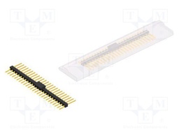Connector: pin strips; pin header; male; PIN: 25; 2.54mm; SMT; 1x25
