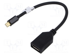Adapter; DisplayPort 1.1a; 0.1m; black; Enclos.mat: ABS
