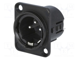 Socket; XLR; male; PIN: 3; straight; soldering; silver plated; 50V