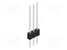 Connector: pin strips; pin header; male; PIN: 3; 1.27mm; THT; 1x3