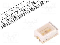 LED; SMD; 1208; yellow; 2.2÷6.3mcd; 3x2x1.3mm; 2.1÷2.8V; 20mA; 70mW