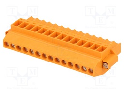 Pluggable terminal block; 3.5mm; ways: 14; angled 90°; plug; 320V