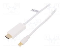 Cable; DisplayPort 1.2; mini DisplayPort plug,HDMI plug; 2m