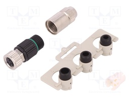 Connector: M8; female; PIN: 4; straight; for cable; plug; 4A; 32V