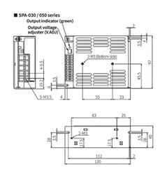 Power supply: switched-mode; for building in; 50W; 5VDC; 10A; 60%