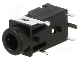 Socket; Jack 3,5mm; female; stereo; ways: 4; angled 90°; on PCBs
