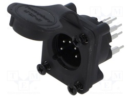 Connector: XLR; socket; male; AXS; 7.5A; 133V; PIN: 5; IP65; THT
