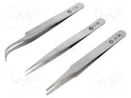 Kit: tweezers; universal; Kit: PG-2A-SA,PG-3-SA,PG-7-SA; 3pcs.