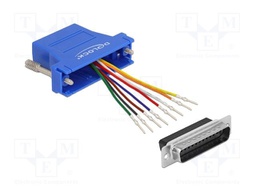 Adapter; D-Sub 25pin plug,RJ45 socket; blue