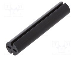 Spacer sleeve; LED; Øout: 5.1mm; ØLED: 5mm; L: 27mm; black; UL94V-0