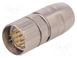 Connector: M23; plug; PIN: 12; male; screw terminal; for cable; IP67