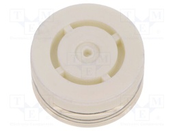 Spirit level; H: 9mm; Ømount.hole: 18mm; plastic; Body: white