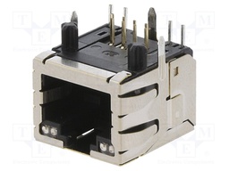 Socket; RJ45; PIN: 8; with LED; gold-plated; Layout: 8p8c; on PCBs