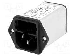 Connector: AC supply; socket; male; 6A; 250VAC; IEC 60320; 0.8mH