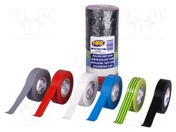 Tape: electrical insulating; W: 19mm; L: 20m; D: 0.15mm; mix colors