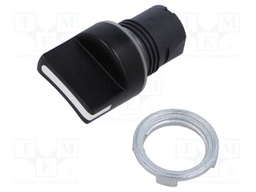 Switch: rotary; 22mm; Stabl.pos: 4; black; none; IP65; prominent