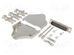 D-Sub; PIN: 25; plug; male; stamped and formed contacts; straight