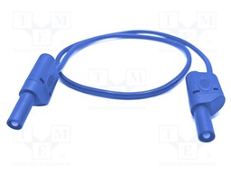 Test lead; 32A; banana plug 4mm,both sides; Urated: 1kV; Len: 0.5m