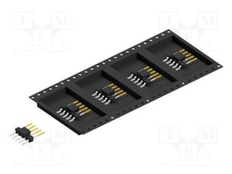 Connector: pin strips; pin header; male; PIN: 5; 2.54mm; SMT; 1x5