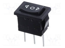 ROCKER; SPDT; (ON)-OFF-(ON); 15A/125VAC; black; none; R1966