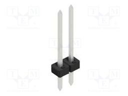Connector: pin strips; pin header; male; PIN: 2; 2mm; THT; 1x2; 100V
