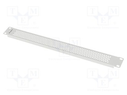 Stopper; 1U; grey; Standard: 19"; perforated