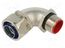 90° angled connector; M25; nickel-plated brass; IP67; Pitch: 1.5