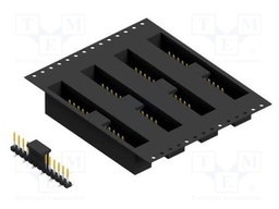 Connector: pin strips; pin header; male; PIN: 13; 2.54mm; SMT; 1x13