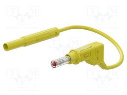 Test lead; 19A; banana plug 4mm,angular banana plug 4mm; Len: 1m