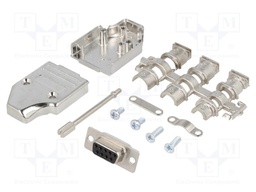 D-Sub; PIN: 9; plug; female; stamped and formed contacts; angled