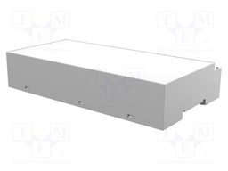 Enclosure: for DIN rail mounting; ABS + PC; grey