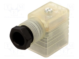 Connector: valve connector; plug; form B; 10mm; female; PIN: 3; 24V