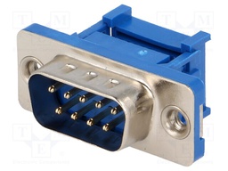 D-Sub; PIN: 9; plug; male; IDC; for ribbon cable; UNC4-40; 1.27mm