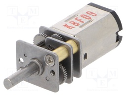 Motor: DC; with gearbox; HP; 6÷12VDC; 1.5A; Shaft: D spring; 85rpm