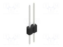 Connector: pin strips; pin header; male; PIN: 2; 1.27mm; THT; 1x2