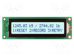 Display: LCD; 24x2; grey; 116x37mm; LED; Interface: 8bit,parallel
